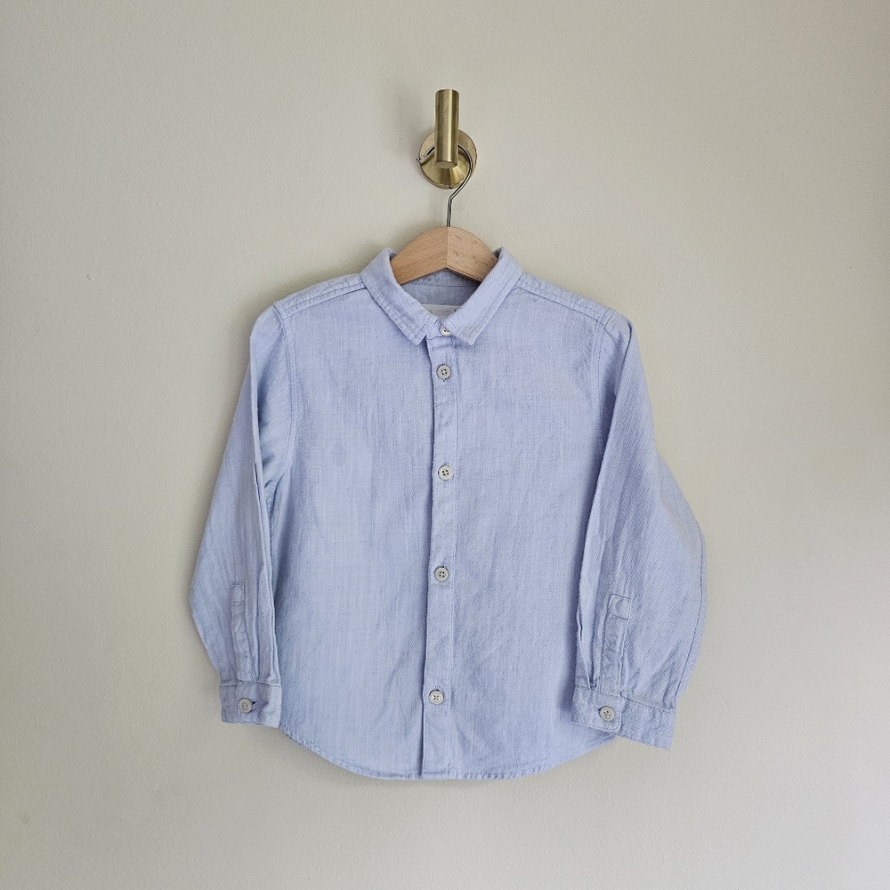 Zara boys blue shirt, Light blue button down boys, longshleeve shirt siz…
